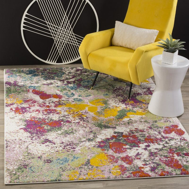 Watercolor WTC696 Power Loomed Indoor Accent Rug - Light Green/Rose - 2'7"x5' - Safavieh
