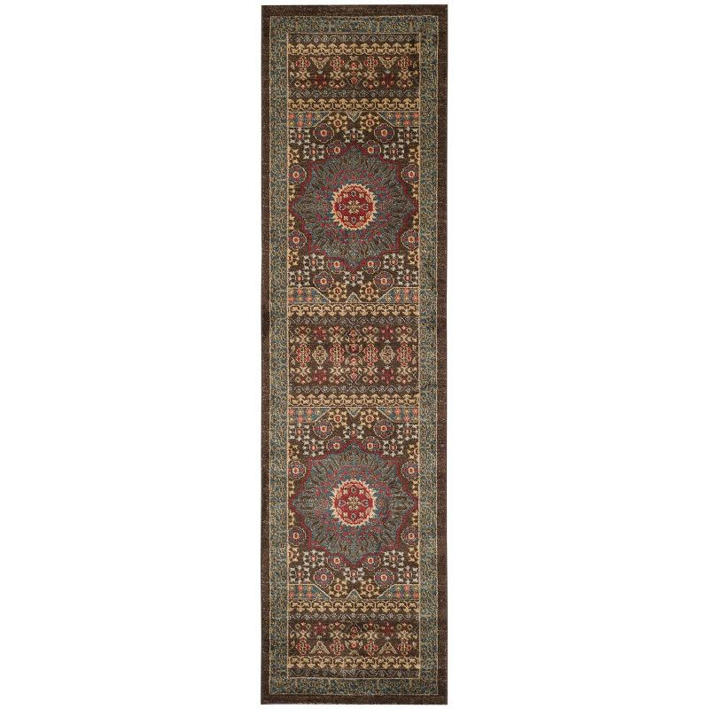 Mahal MAH620 Power Loomed Indoor Runner Rug - Navy/Red - 2'2"x8' - Safavieh.