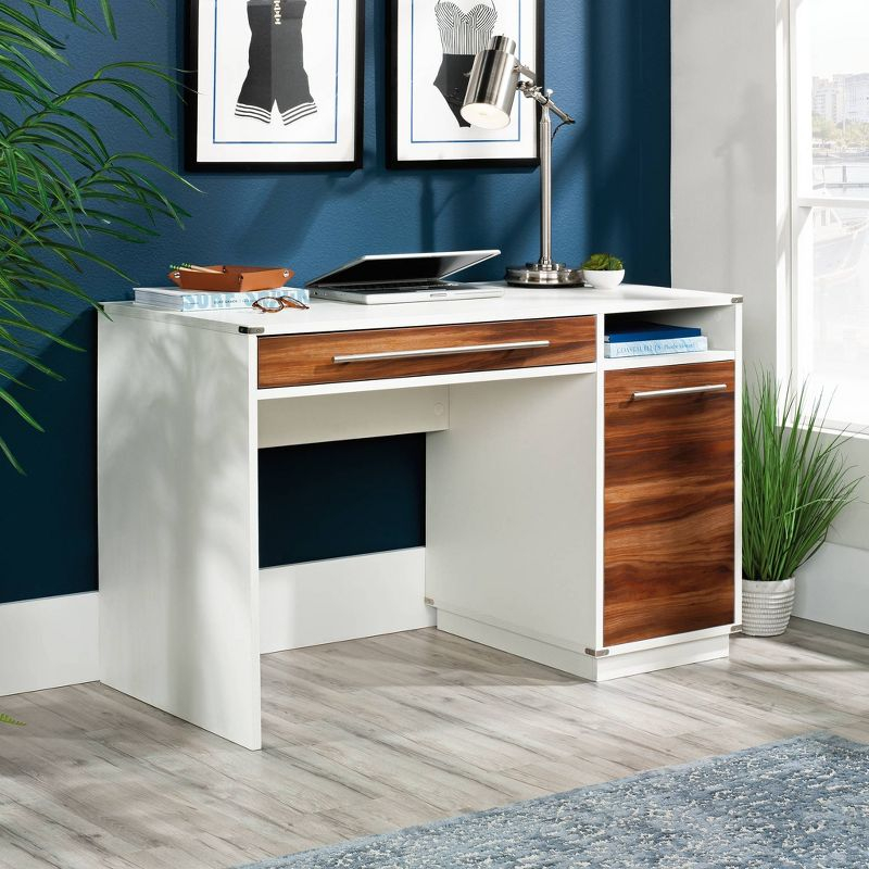 Vista Key Single Pedestal Desk Pearl Oak - Sauder