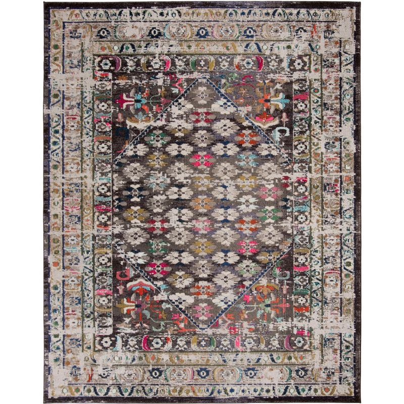 Monaco MNC255 Power Loomed Indoor Area Rug - Brown/Grey - 9'x12' - Safavieh