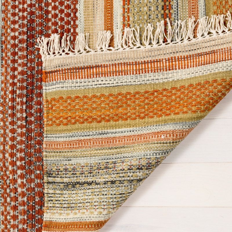 Striped Kilim STK311 Hand Woven Area Rug - Beige - 3'x5' - Safavieh.