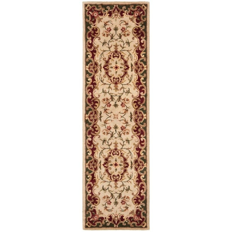 Classic CL234 Hand Tufted Runner Rug - Ivory/Green - 2'3"x8' - Safavieh.