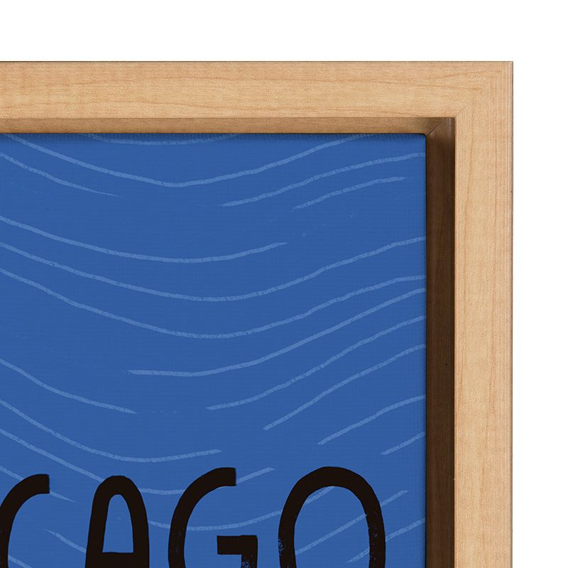 Kate and Laurel Sylvie Chicago Illustration Framed Canvas by Stacie Bloomfield, 23x33, Natural