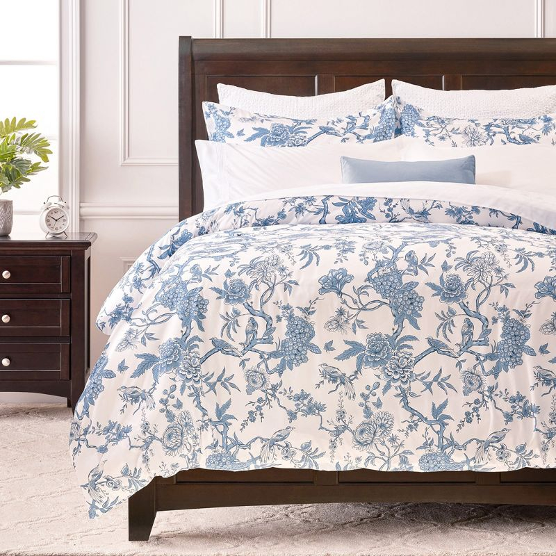 Chanasya Chanasya Antique Toile Double Brushed Microfiber Duvet Cover Set