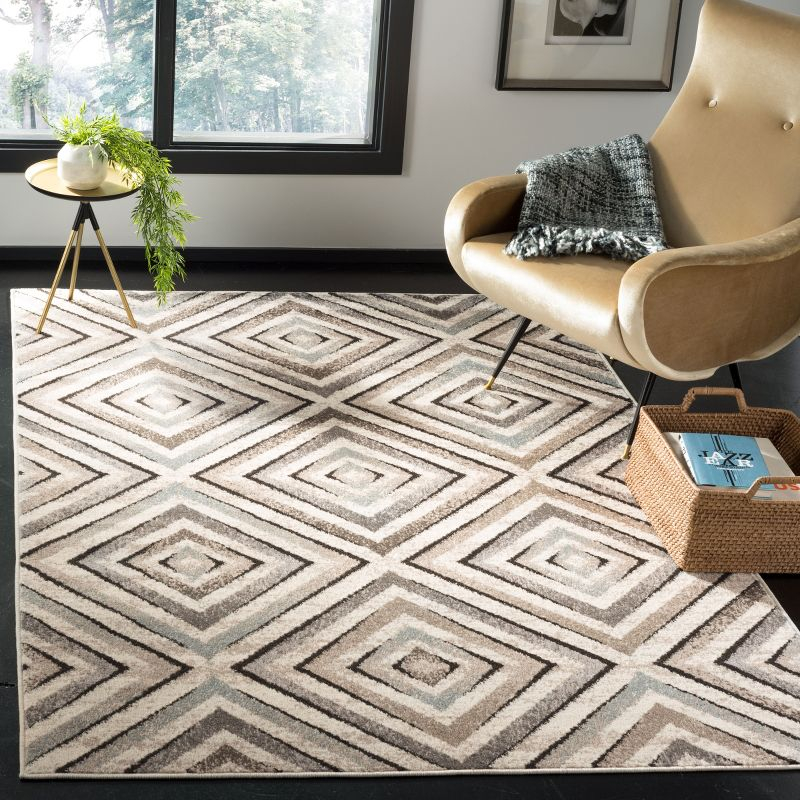 Amsterdam AMS109 Power Loomed Indoor Area Rug - Cream/Beige - 5'1"x7'6" - Safavieh