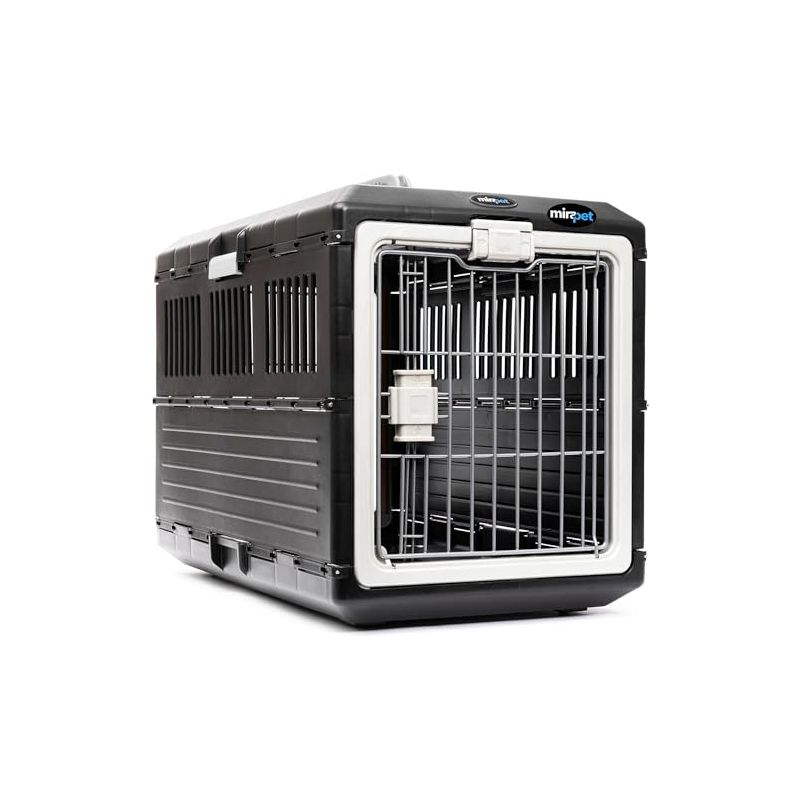 Mirapet USA Pet Carrier & Crate 26" - Premium Collapsible Design for Medium Cats and Dogs-360-Degree Ventilation & Hard Plastic Wall Protection