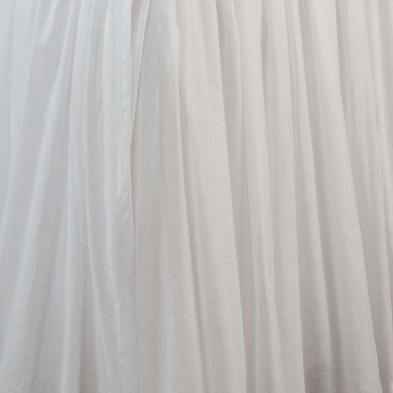 Greenland Home Fashion Cotton Voile Bed Skirt 18", White Queen