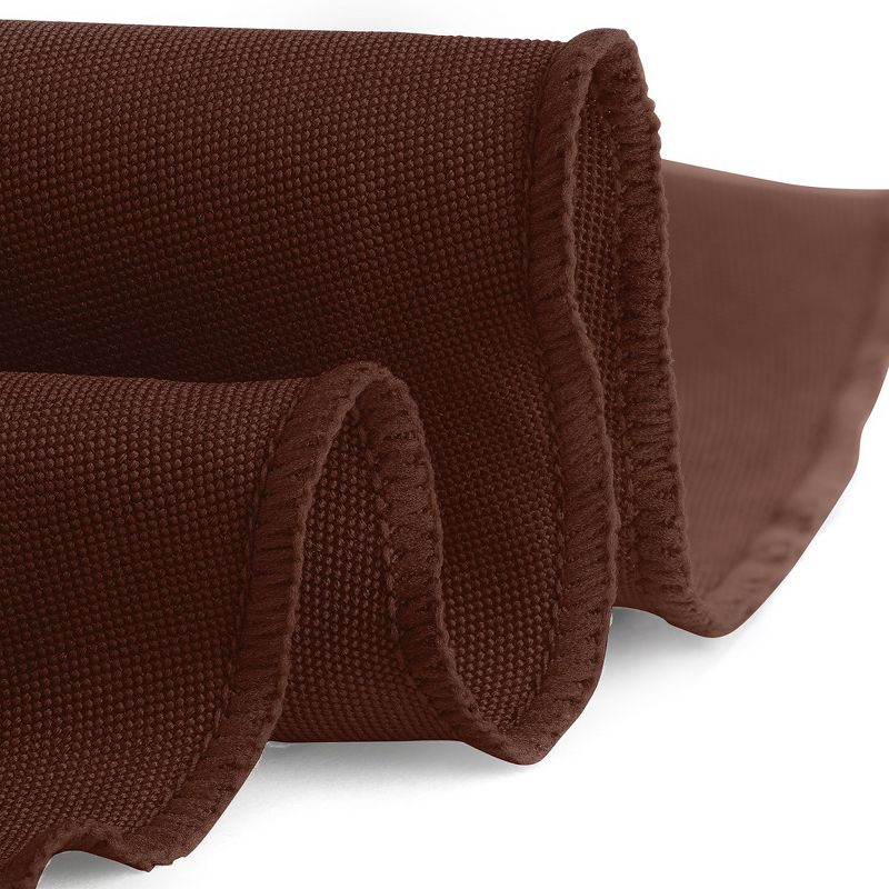 Gee Di Moda Round Tablecloth - 132 Inch - Heavy Duty Washable Polyester - for 72 to 96 Inch Round Tables - Chocolate