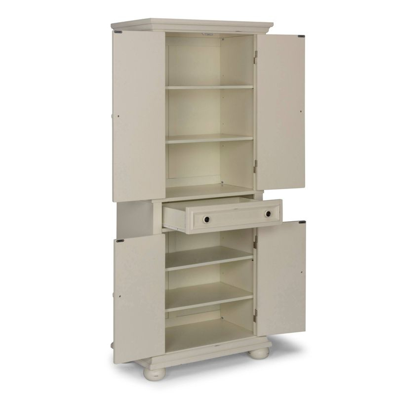 Home Styles Dover Kitchen Pantry White : Hardwood Construction, 4-Door Design, Adjustable Shelves, 1 Drawer
