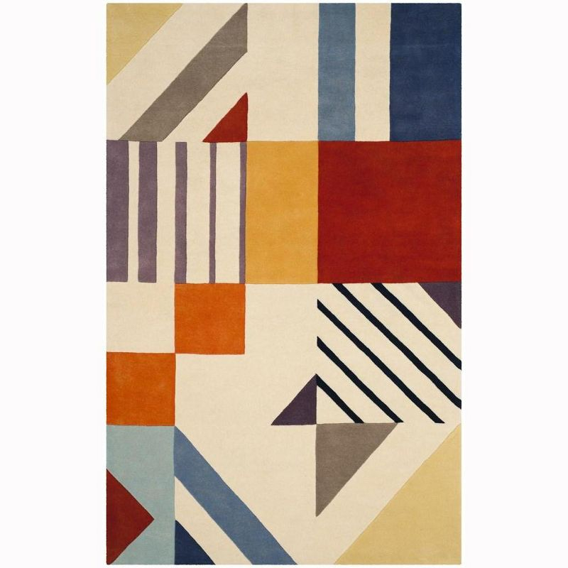 Fifth Avenue FTV120 Hand Tufted Area Rug - Ivory/Multi - 5'x8' - Safavieh.