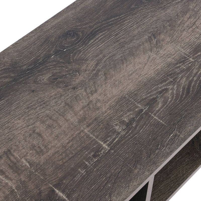 Household Essentials Jamestown TV Stand: Engineered Wood, Iron Frame, for 42" TVs Ashwood