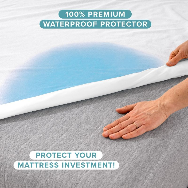 Bare Home Waterproof Fitted Mattress Protector Mattress Protector Case Pack