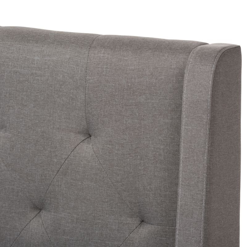 Adelaide Retro Modern Fabric Upholstered Platform Bed - Baxton Studio