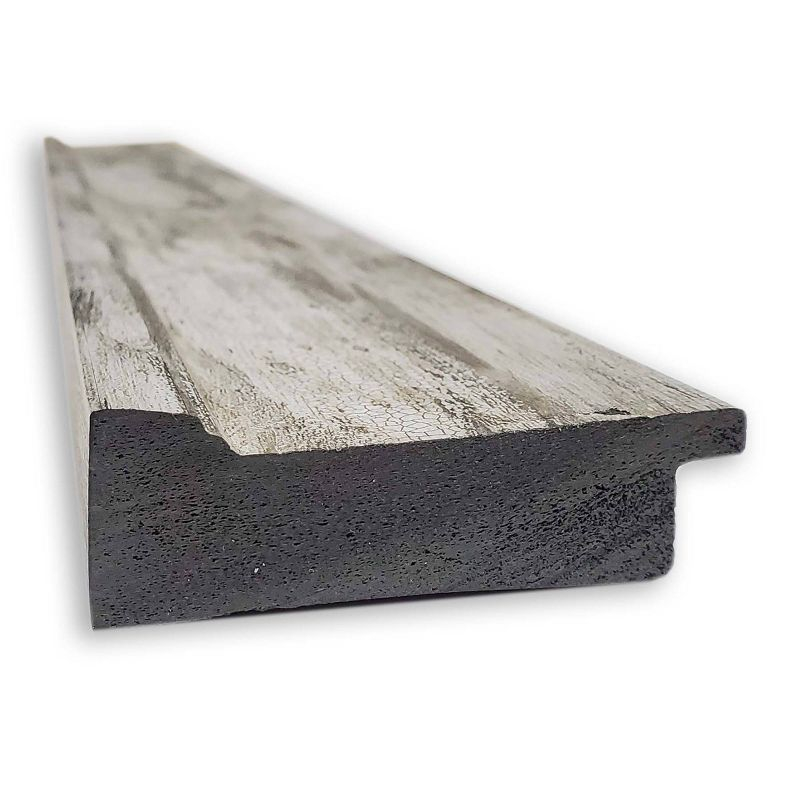 33" x 27" Crackled Framed Bathroom Vanity Wall Mirror Metallic - Amanti Art: Modern Rectangle, Beveled, No Assembly Required