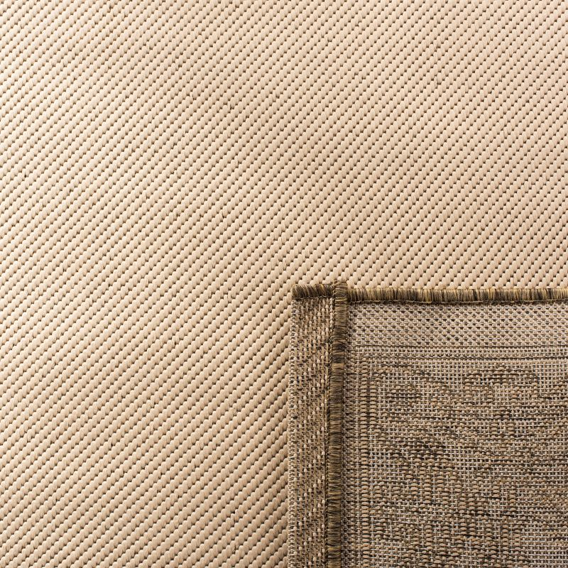 Courtyard CY2099 Power Loomed Indoor/Outdoor Area Rug - Natural/Brown - 6'7"x6'7" - Safavieh.