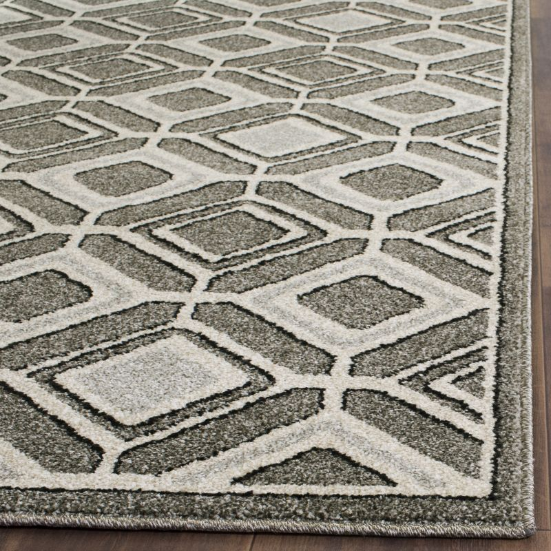 Amherst AMT433 Power Loomed Indoor Area Rug - Grey/Light Grey - 7'x7' - Safavieh