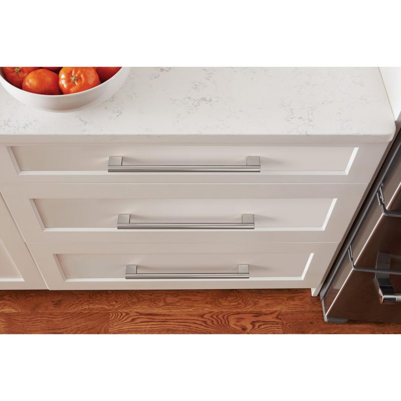 Amerock Versa 10-1/16 inch (256mm) Center-to-Center Satin Nickel Cabinet Pull