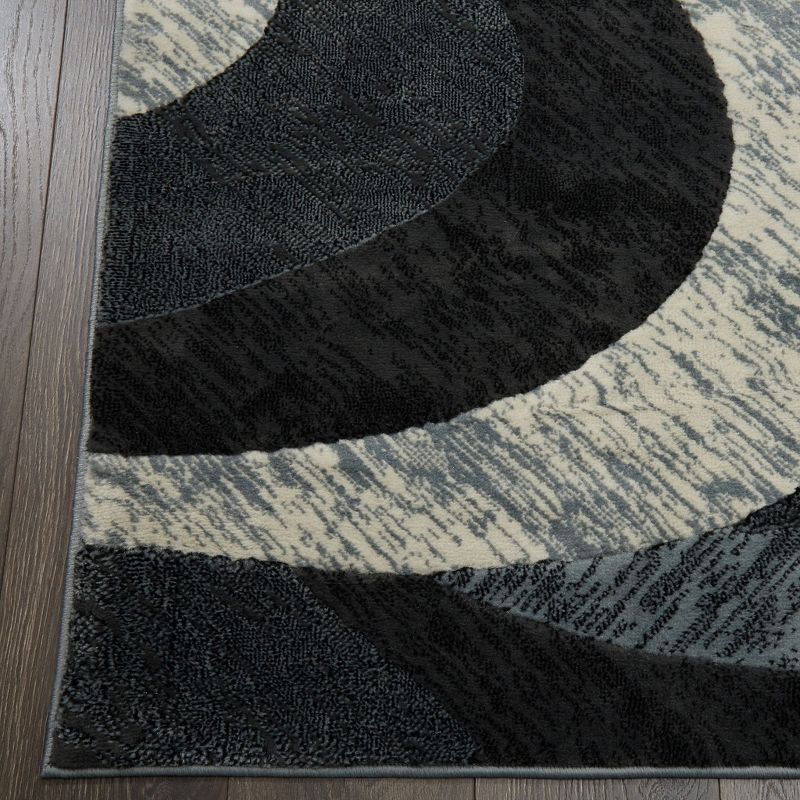 Home Dynamix Catalina Huron Contemporary Abstract Swirl Area Rug, Grey/Ivory, 7'10"x10'2"