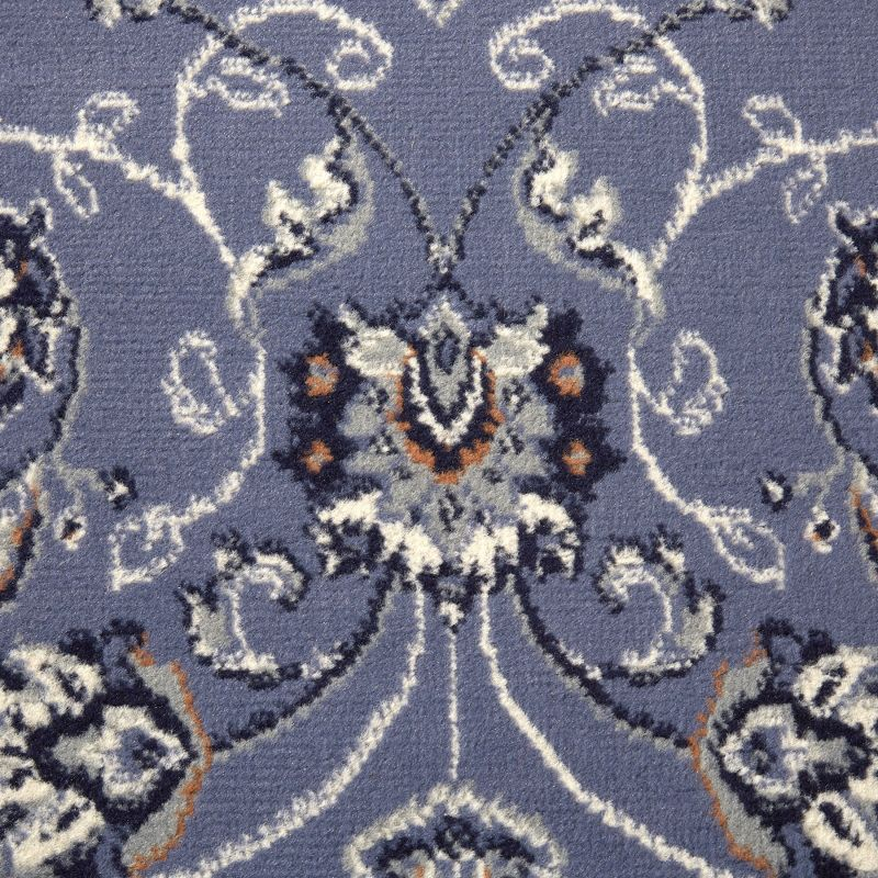 Home Dynamix Ariana Badah Damask Border Area Rug, Blue/Ivory, 3-Piece Set