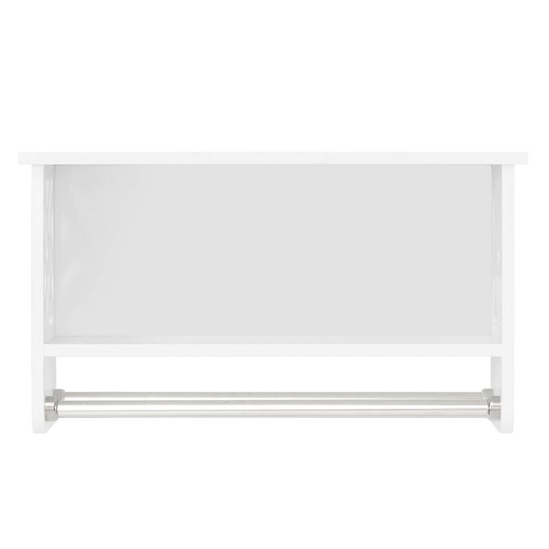 Coventry Bath Shelf with Two Towel Rods White - Alaterre Furniture