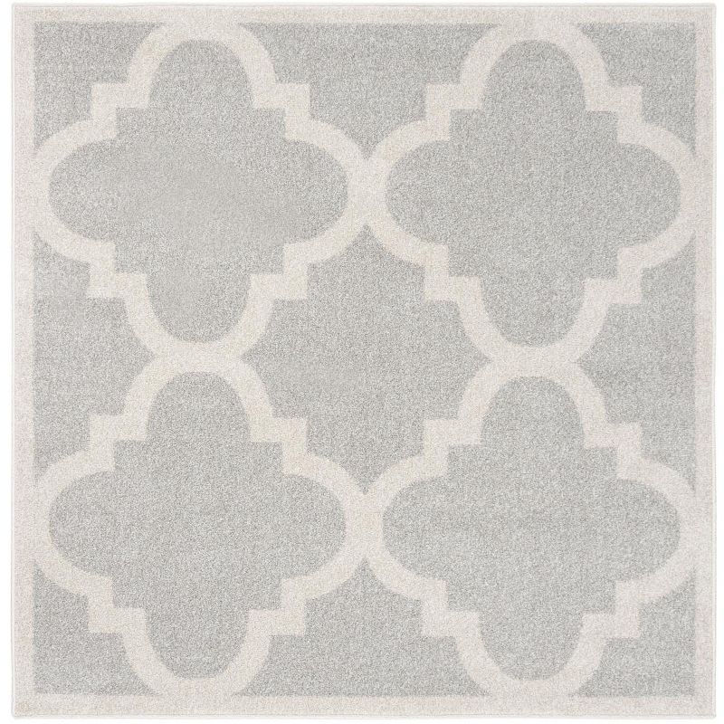 Amherst AMT423 Power Loomed Indoor Area Rug - Light Grey/Beige - 5'x5' - Safavieh