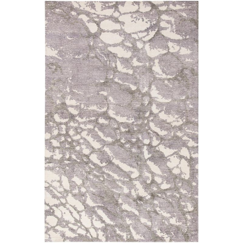 Restoration Vintage RVT112 Hand Tufted Indoor Area Rug - 5'x8' - Purple/Ivory - Safavieh
