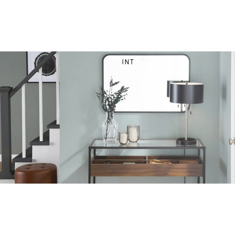 43" Display Rectangle Wood Bar Height Table White/Natural - LumiSource: Metal Frame, Kitchen, 39.5" High