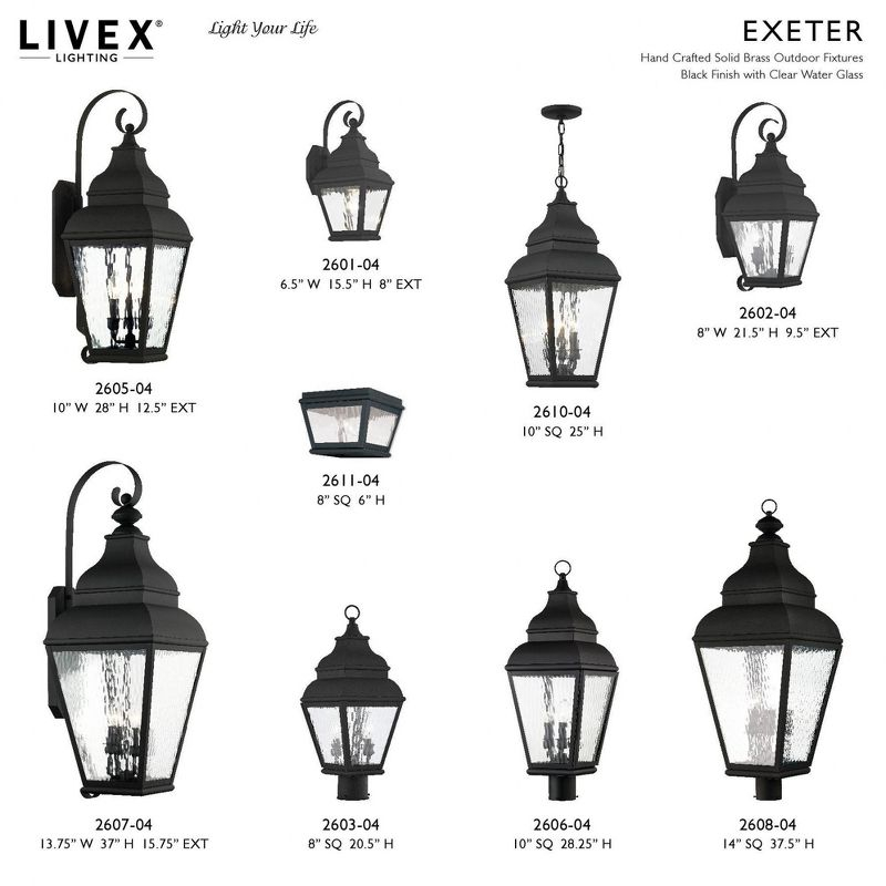 Livex Lighting Exeter 1 - Light Wall Light in  Black
