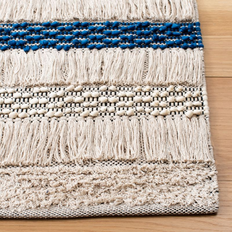 Natura NAT655 Hand Woven Indoor Area Rug - Beige/Navy - 9'x12' - Safavieh