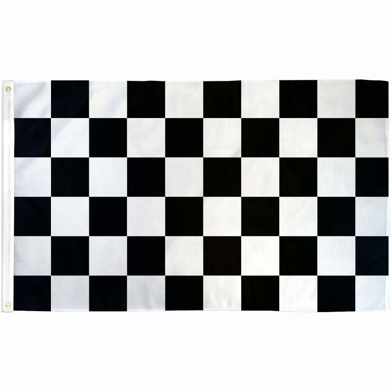 Maison 3'x5' ft Checkered Poly Flag For Indoor & Outdoor Use - Available In Different Bold Colors