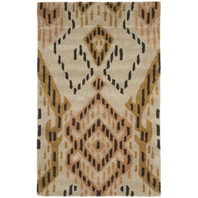 Wyndham WYD373 Hand Tufted Indoor Accent Rug - Brown/Ivory - 2'6"x4' - Safavieh