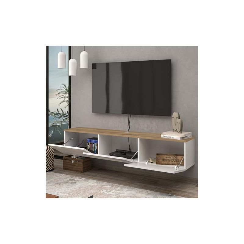 Atelier Mobili Floating TV Stand TV Stand up to 75 inch TV Floating TV Stand Wall Mounted Floating Entertainment Center TV Stands