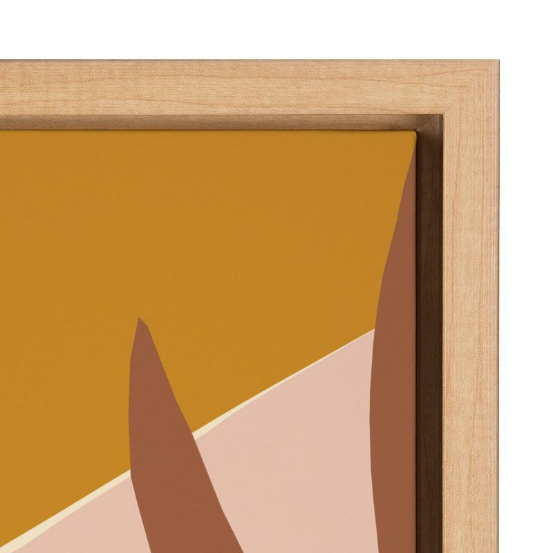 18" x 24" Sylvie Sunrise Dove Framed Canvas by Kate Aurelia Holloway Natural - Kate & Laurel All Things Decor: Modern Style