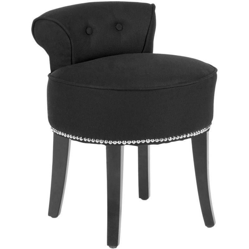 Georgia Vanity Stool - Black - Safavieh