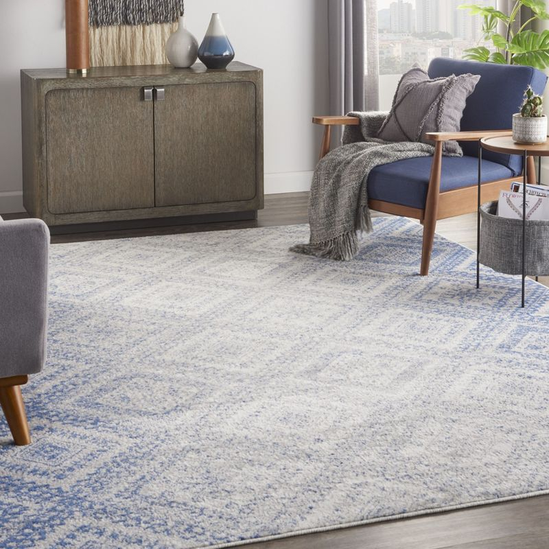 Nourison Whimsicle WHS17 Indoor only Area Rug - Ivory Blue 8'4" x 11'6"