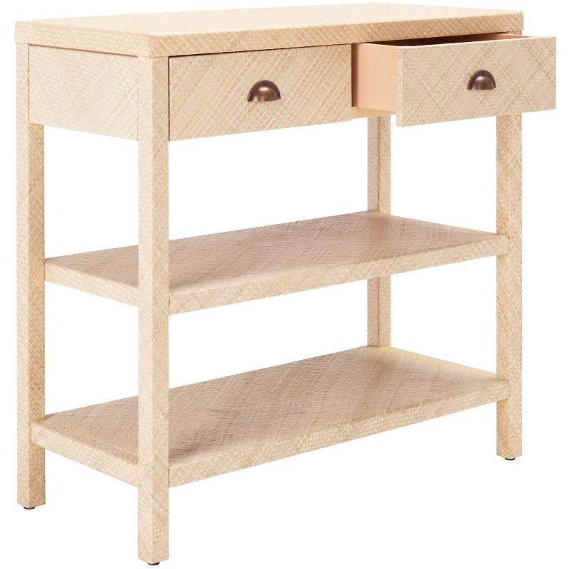 Apis Raffia Console Table - CNS6603A - Beige - Safavieh