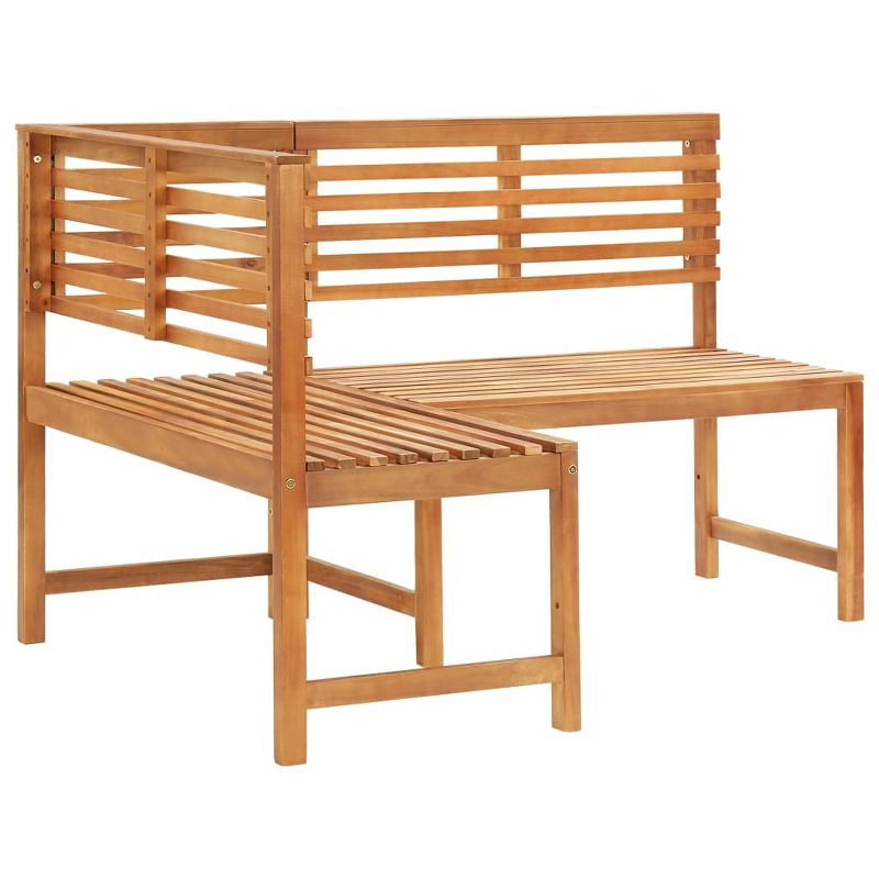 vidaXL Patio Corner Bench 55.1Inch Solid Acacia Wood