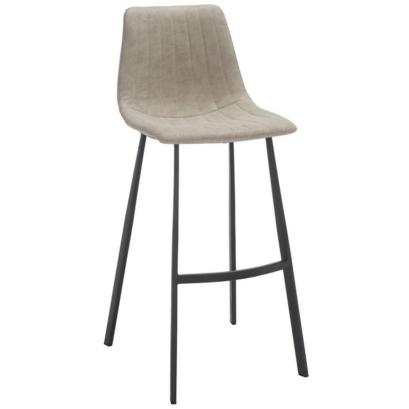 Rhyatte Bar Stool  - BST3018 - Stone/Black - Safavieh