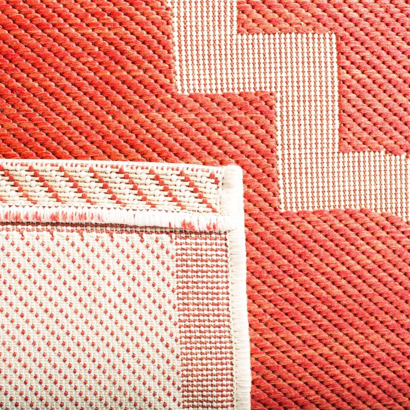 Courtyard CY6243 Power Loomed Indoor and Outdoor Accent Rug - Red - 2'7"x5' - Safavieh