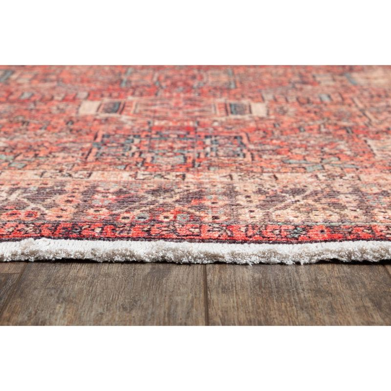 2'x3' Helena Accent Rug Coral Pink - Momeni: Bohemian Ikat Design, Low Pile, Indoor, Machine Made, Polyester & Cotton