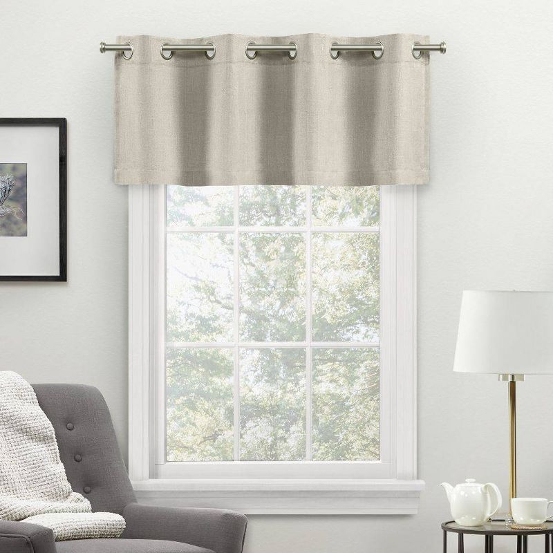 18"x54" Loha Light Filtering Window Valance Grommet Off-White - Exclusive Home