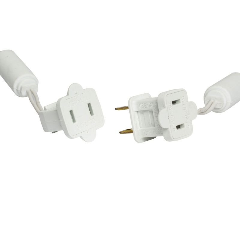 Vickerman 50 Warm White Wide Angle LED Light on White Wire, 25' Christmas Single Mold Light Strand