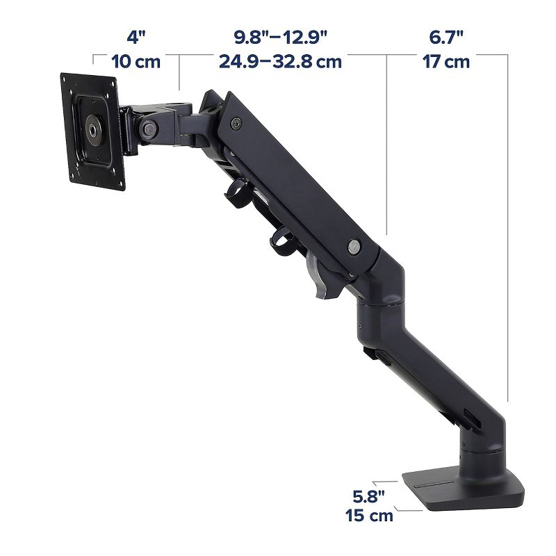 Ergotron HX Ultrawide Monitor Arm Desk Mount Screens 20-42 lbs Matte Black
