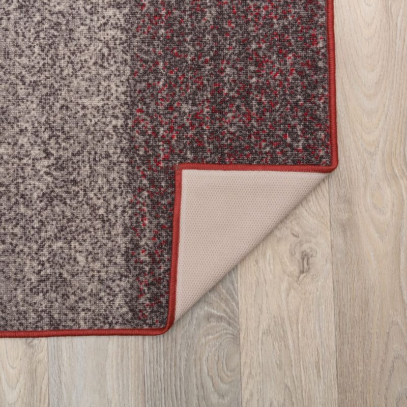 World Rug Gallery Modern Boxes Design Non-slip (Non-skid) Red 20" x 30" Area Rug