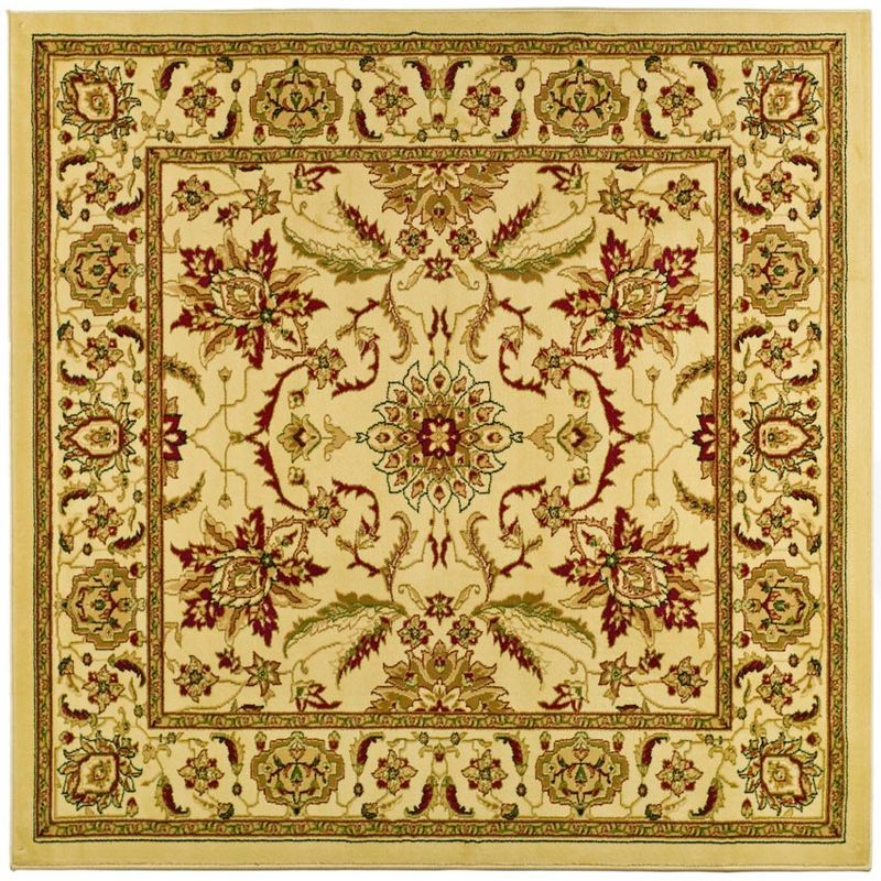 Lyndhurst LNH216 Power Loomed Area Rug - Ivory/Ivory - 6'x6' - Safavieh.