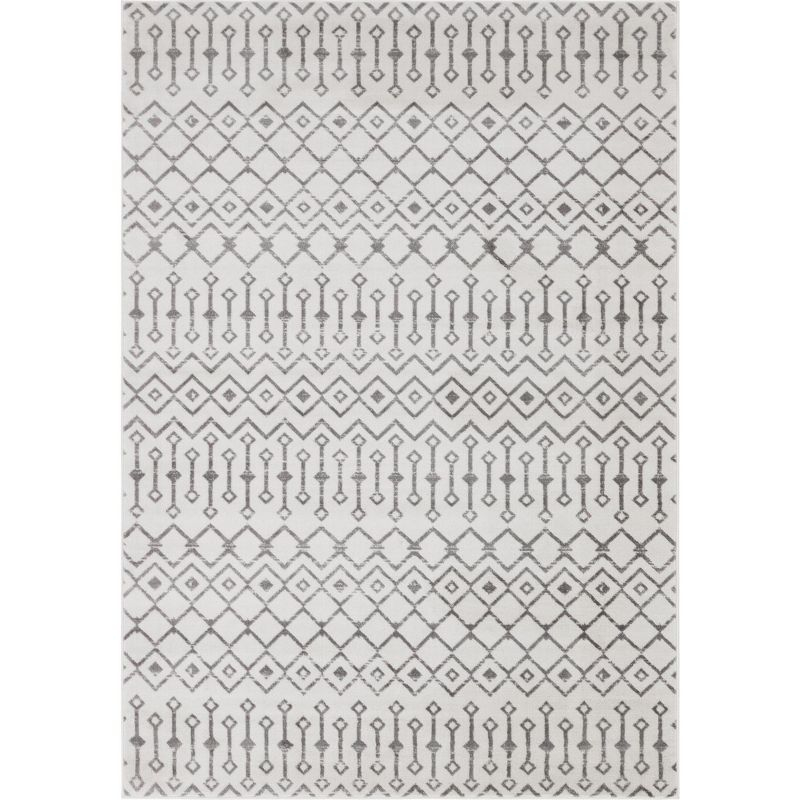 Unique Loom 7' 0 x 10' 0 Rectangle Moroccan Trellis Ivory Area Rug