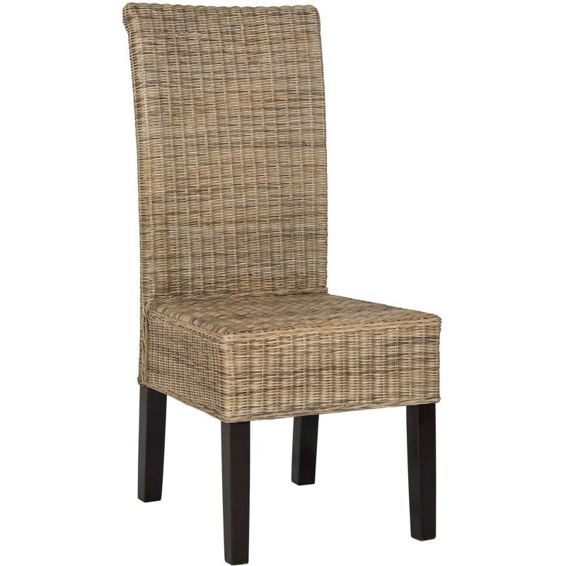 Arjun 18H Wicker Dining Chair (Set Of 2) - Grey - Safavieh