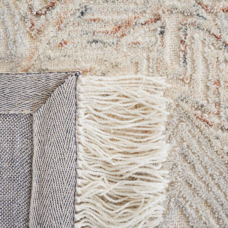 Ikat IKT801 Hand Tufted Area Rug - Ivory/Grey - 4'x6' - Safavieh.