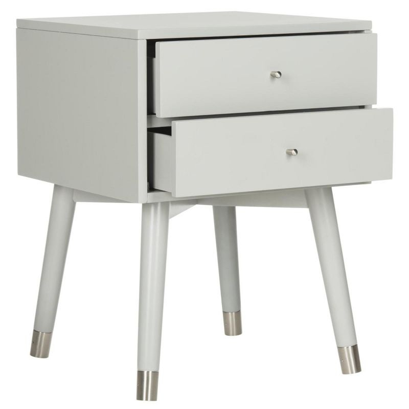Lyla Retro Nightstand - Grey/Silver - Safavieh.