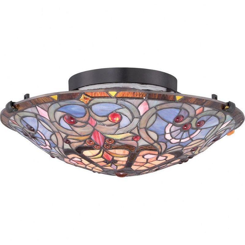 Quoizel Lighting Carroll 2 - Light Flush Mount in  Vintage Bronze